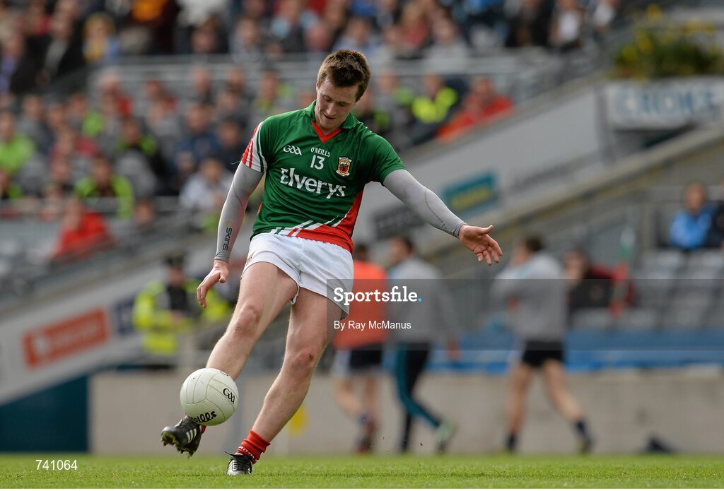 14 April 2013; Cillian O'Connor, Mayo. Allianz Football League, Division 1, Semi-Final, Dublin v Mayo, Croke Park, Dublin. Picture credit: Ray McManus / SPORTSFILE