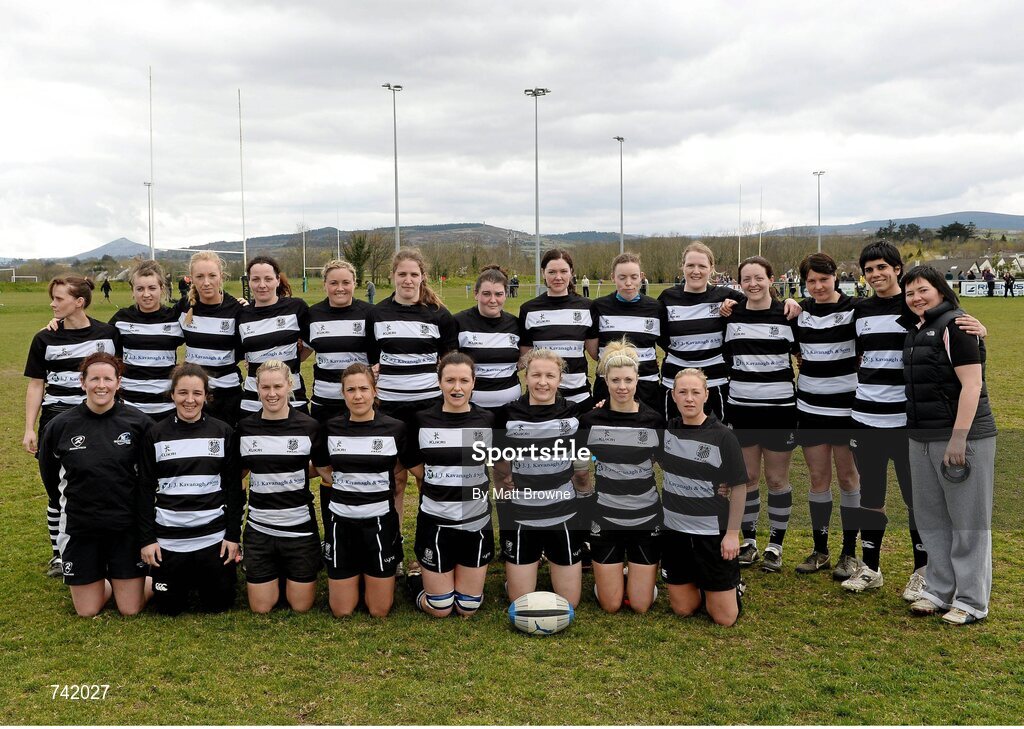 20 April 2013; The Old Belvedere squad. Paul Flood Cup Final, Old Belvedere v Galwegians, Seapoint RFC, Killiney, Co. Dublin. Picture credit: Matt Browne / SPORTSFILE