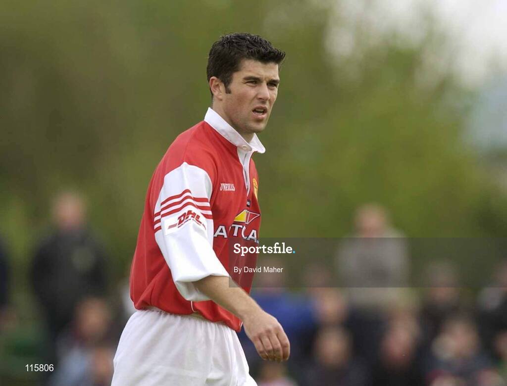 21 April 2003; Davy Byrne, St. Patrick's Athletic. eircom league, Premier Division, Waterford United v St. Patrick's Athletic, Waterford Regional Sports Centre (RSC), Waterford. Soccer. Picture credit; David Maher / SPORTSFILE *EDI*
