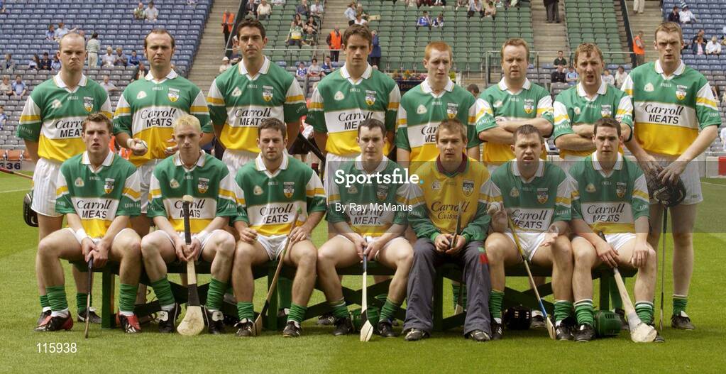15 June 2003; The Offaly team ahead of the Guinness All Ireland Hurling Championship Qualifier Round 1 match between Dublin and Offaly at Croke Park in Dublin. Photo by Ray McManus/Sportsfile