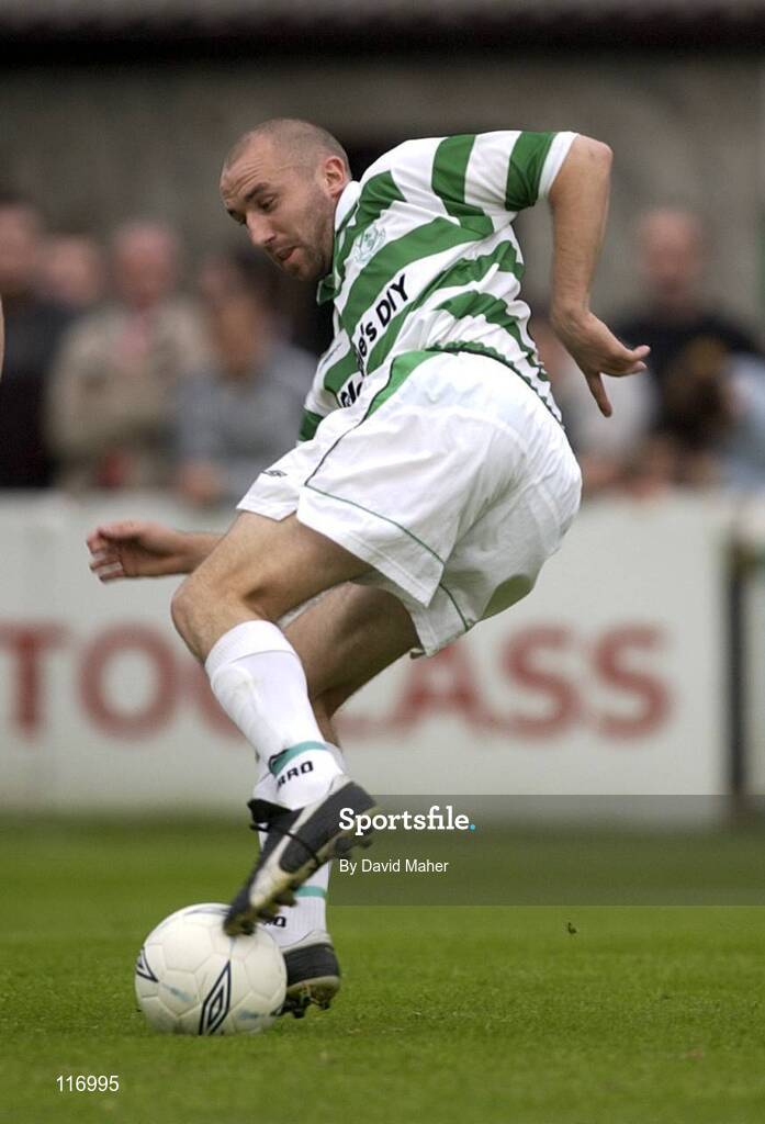 13 June 2003; Tony Grant of Shamrock Rovers during the Eircom League Premier Division match between Shamrock Rovers and St Patrick's Athletic at Richmond Park in Dublin. Photo by David Maher/Sportsfile