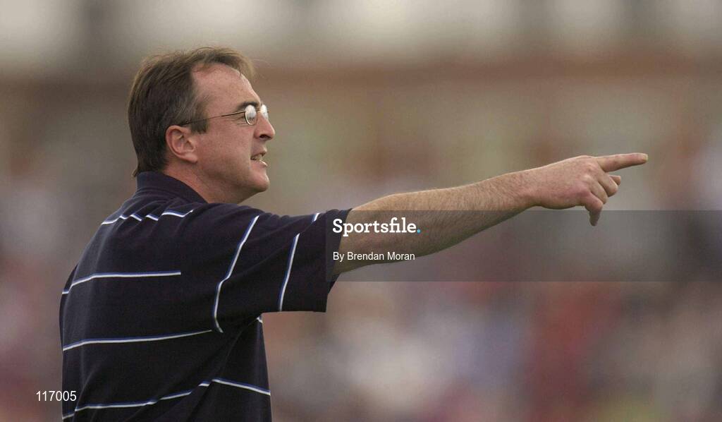 8 June 2003; Monaghan manager Colm Coyle during the Bank of Ireland Ulster Senior Football Championship Quarter-Final match between Down and Monaghan at Casement Park in Belfast. Photo by Brendan Moran/Sportsfile