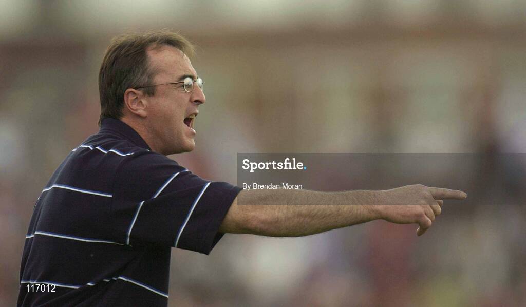 8 June 2003; Monaghan manager Colm Coyle during the Bank of Ireland Ulster Senior Football Championship Quarter-Final match between Down and Monaghan at Casement Park in Belfast. Photo by Brendan Moran/Sportsfile