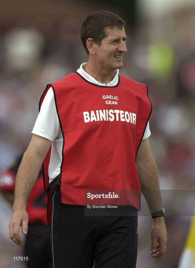 8 June 2003; Down manager Paddy O'Rourke during the Bank of Ireland Ulster Senior Football Championship Quarter-Final match between Down and Monaghan at Casement Park in Belfast. Photo by Brendan Moran/Sportsfile