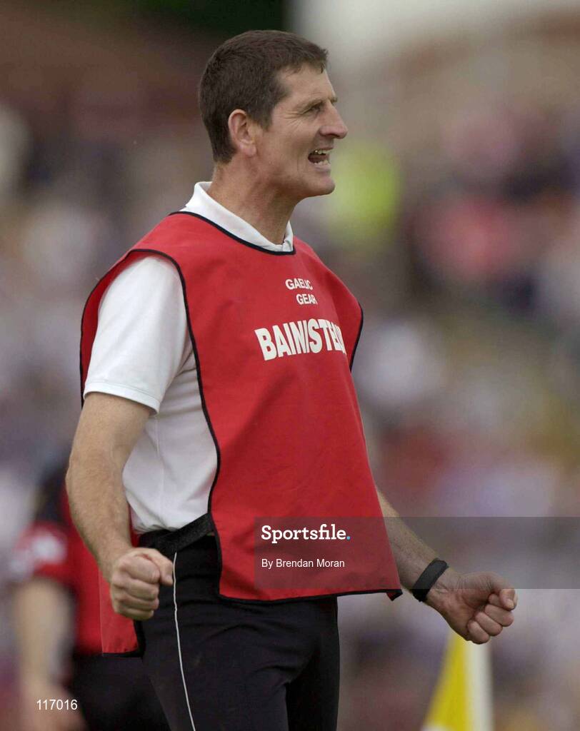 8 June 2003; Down manager Paddy O'Rourke during the Bank of Ireland Ulster Senior Football Championship Quarter-Final match between Down and Monaghan at Casement Park in Belfast. Photo by Brendan Moran/Sportsfile