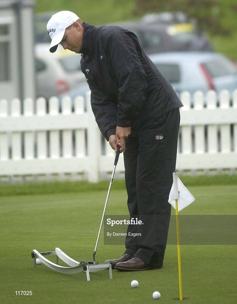 30 June 2003; Niclas Fasth of Sweden practices his putting on the practice putting green in preparation for The Smurfit European Open at the K Club in Straffan, Kildare. Photo by Damien Eagers/Sportsfile