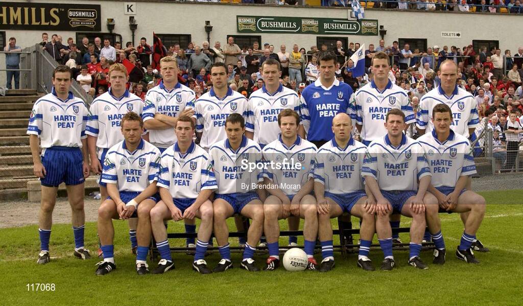 8 June 2003; The Monaghan team before the Bank of Ireland Ulster Senior Football Championship Quarter-Final match between Down and Monaghan at Casement Park in Belfast. Photo by Brendan Moran/Sportsfile