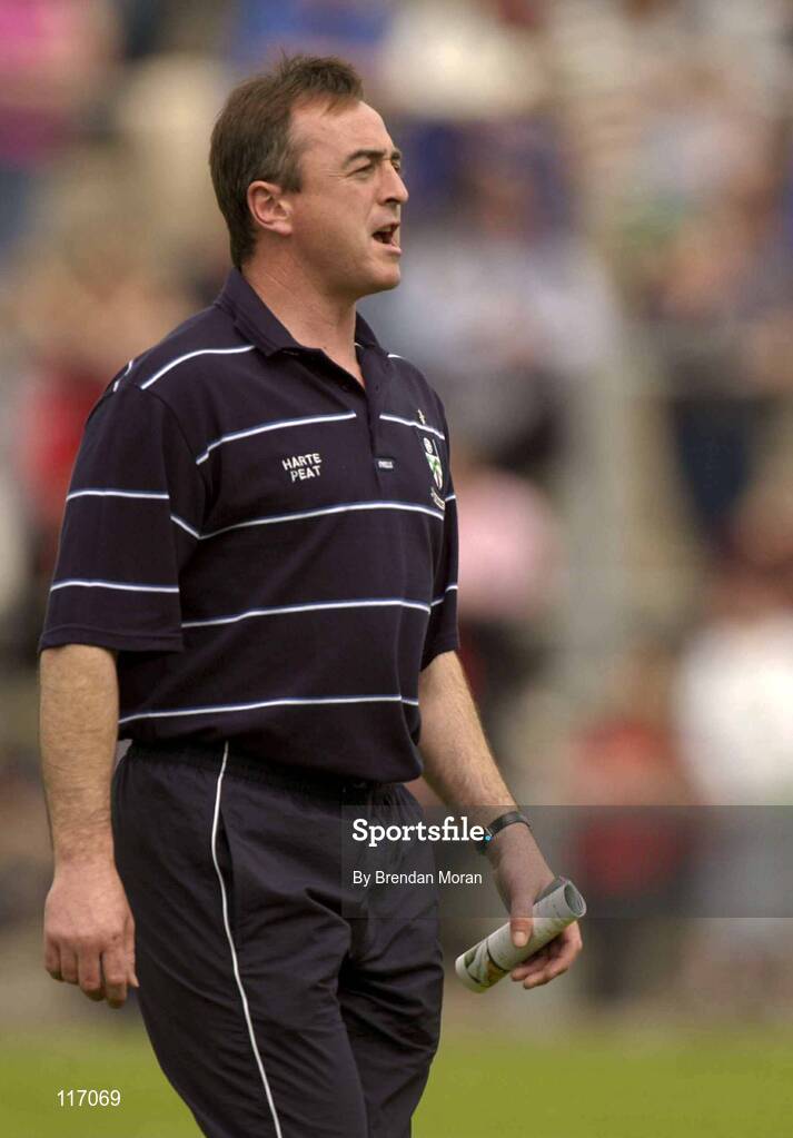 8 June 2003; Monaghan manager Colm Coyle during the Bank of Ireland Ulster Senior Football Championship Quarter-Final match between Down and Monaghan at Casement Park in Belfast. Photo by Brendan Moran/Sportsfile