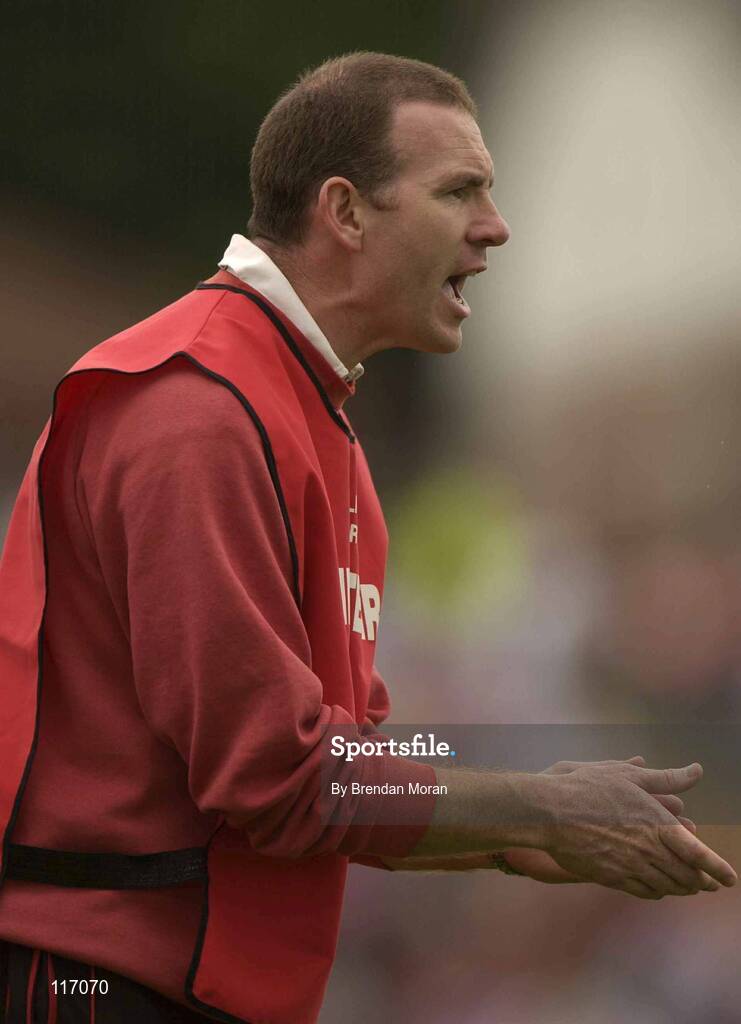 8 June 2003; Down manager Ross Carr during the Ulster Minor Football Championship match between Down and Armagh at Casement Park in Belfast. Photo by Brendan Moran/Sportsfile