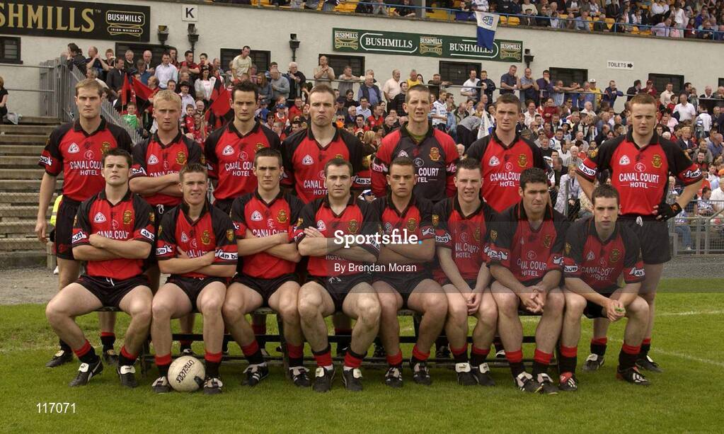 8 June 2003; The Down team before the Bank of Ireland Ulster Senior Football Championship Quarter-Final match between Down and Monaghan at Casement Park in Belfast. Photo by Brendan Moran/Sportsfile