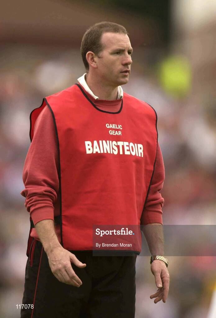 8 June 2003; Down manager Ross Carr during the Ulster Minor Football Championship match between Down and Armagh at Casement Park in Belfast. Photo by Brendan Moran/Sportsfile