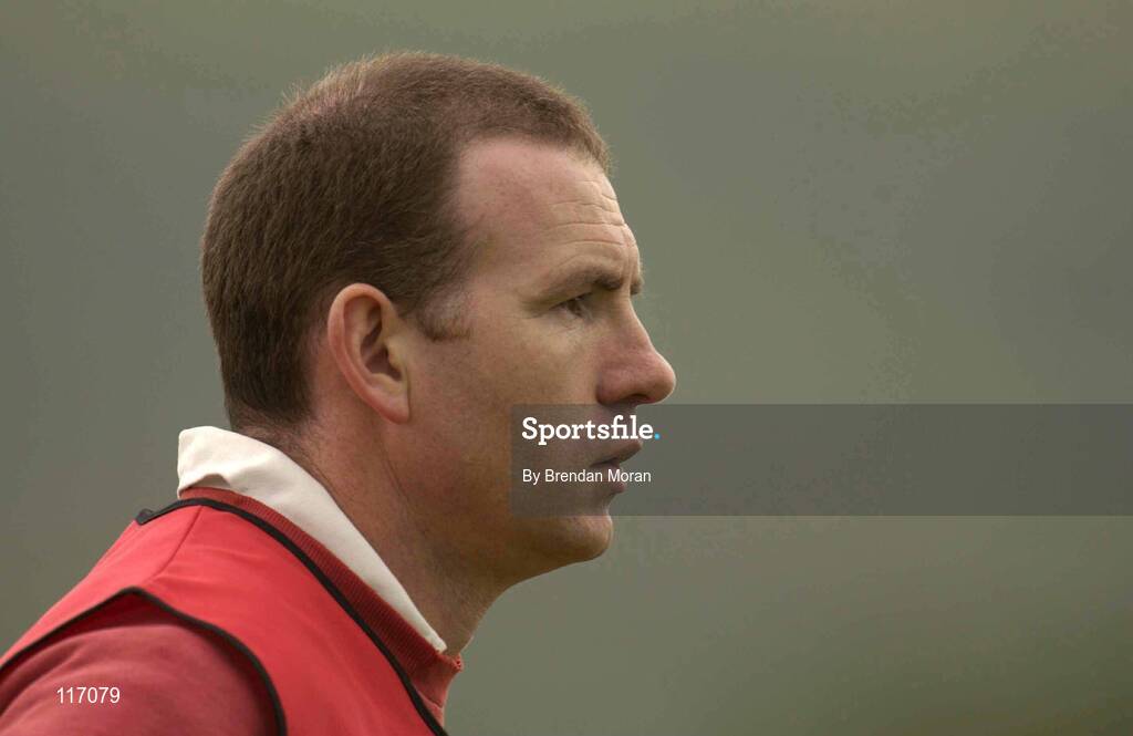 8 June 2003; Down manager Ross Carr during the Ulster Minor Football Championship match between Down and Armagh at Casement Park in Belfast. Photo by Brendan Moran/Sportsfile