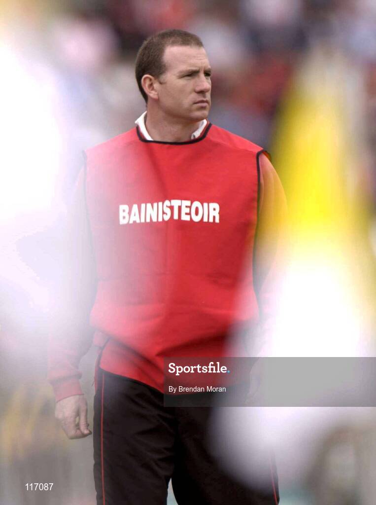 8 June 2003; Down manager Ross Carr during the Ulster Minor Football Championship match between Down and Armagh at Casement Park in Belfast. Photo by Brendan Moran/Sportsfile