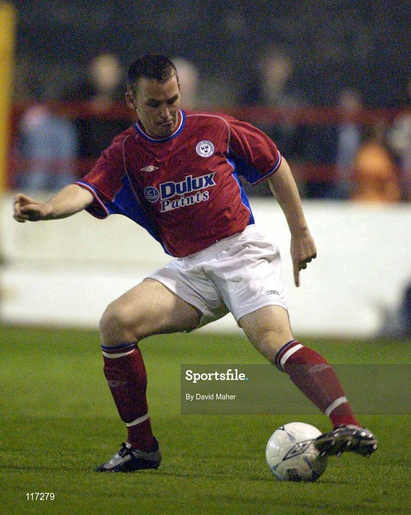 18 April 2003; David Crawley of Shelbourne during the Eircom League Premier Division match between Shelbourne and Derry City at Tolka Park in Dublin. Photo by David Maher/Sportsfile