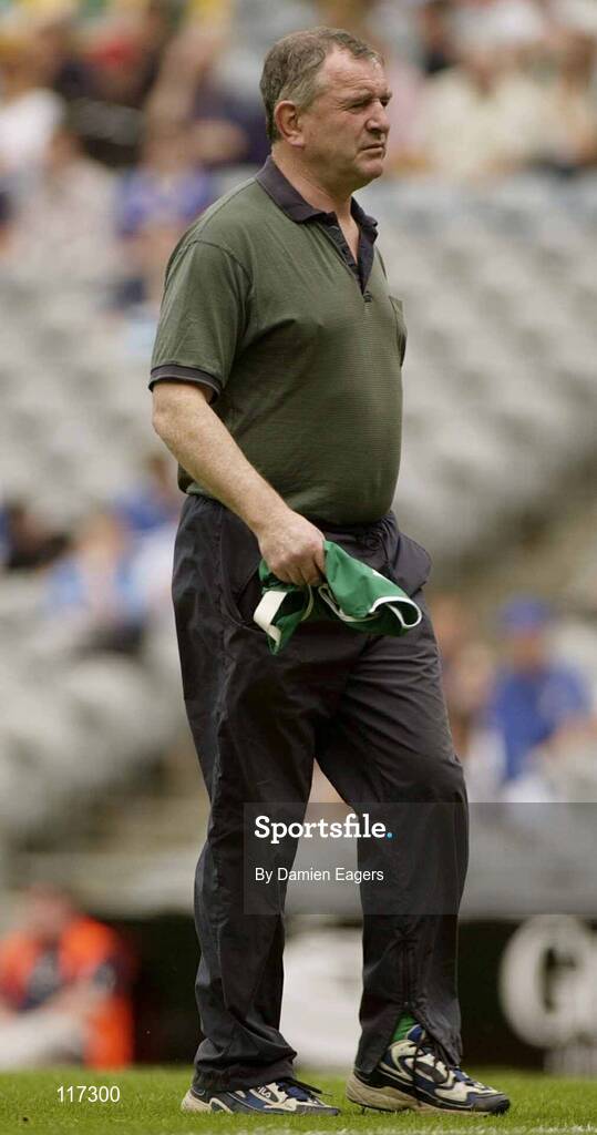 15 June 2003; Offaly manager Mike McNamara during the Guinness All Ireland Hurling Championship Qualifier Round 1 match between Dublin and Offaly at Croke Park in Dublin. Photo by Damien Eagers/Sportsfile
