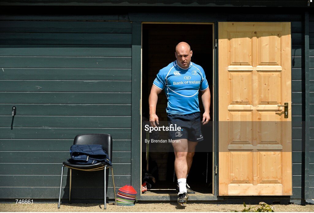 6 May 2013; Leinster's Richardt Strauss arrives for squad training ahead of their side's Celtic League Play-off match against Glasgow Warriors on Saturday May 11th. Leinster Rugby Squad Training and Media Briefing, Rosemount, UCD, Belfield, Dublin. Picture credit: Brendan Moran / SPORTSFILE