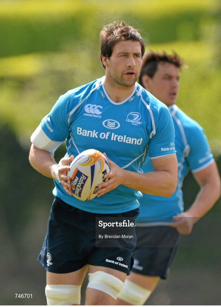 6 May 2013; Leinster's Kevin McLaughlin in action during squad training ahead of their side's Celtic League Play-off match against Glasgow Warriors on Saturday May 11th. Leinster Rugby Squad Training and Media Briefing, Rosemount, UCD, Belfield, Dublin. Picture credit: Brendan Moran / SPORTSFILE
