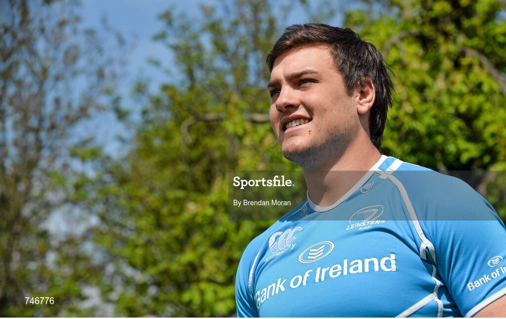 6 May 2013; Leinster's Quinn Roux arrives for squad training ahead of their side's Celtic League Play-off match against Glasgow Warriors on Saturday May 11th. Leinster Rugby Squad Training and Media Briefing, Rosemount, UCD, Belfield, Dublin. Picture credit: Brendan Moran / SPORTSFILE
