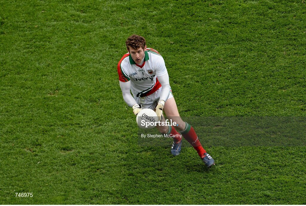 14 April 2013; David Clarke, Mayo. Allianz Football League, Division 1, Semi-Final, Dublin v Mayo, Croke Park, Dublin. Picture credit: Stephen McCarthy / SPORTSFILE