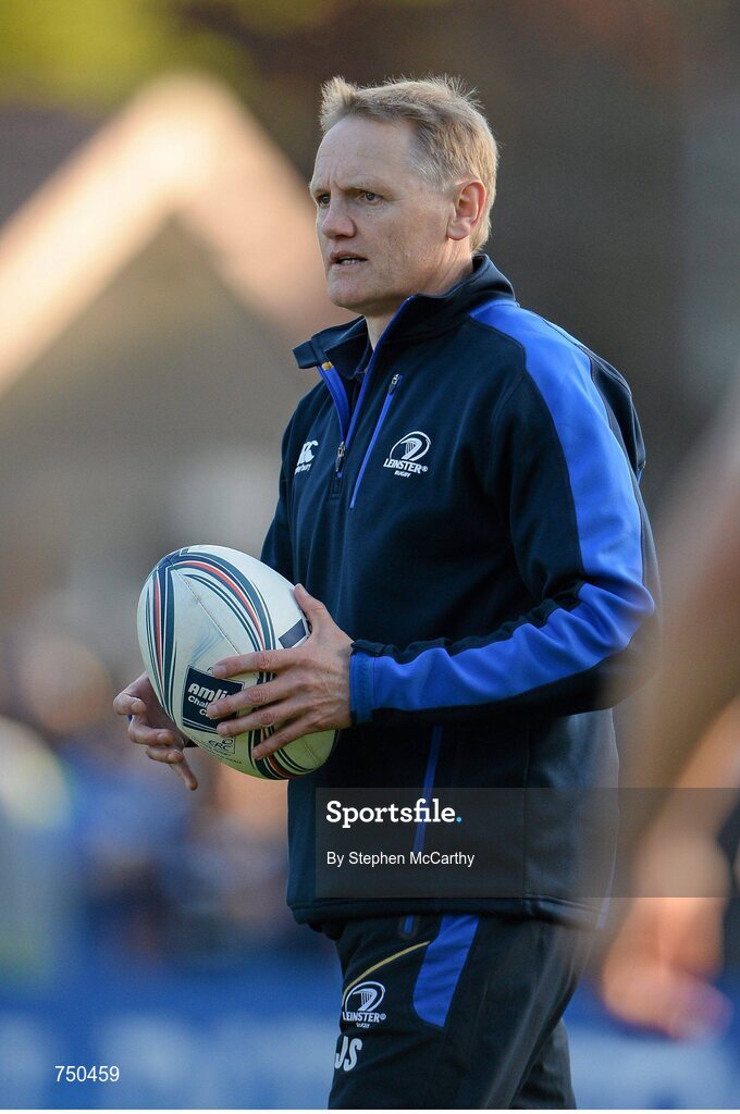 17 May 2013; Leinster head coach Joe Schmidt before the game. Amlin Challenge Cup Final 2012/13, Leinster v Stade Francais, RDS, Ballsbridge, Dublin. Picture credit: Stephen McCarthy / SPORTSFILE