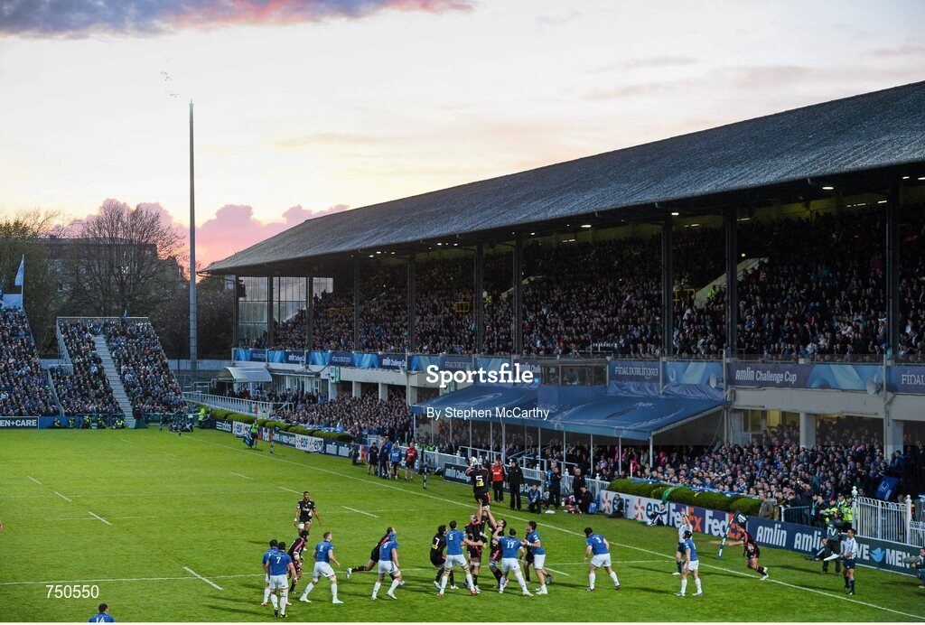 17 May 2013; A general view of a line-out during the game. Amlin Challenge Cup Final 2012/13, Leinster v Stade Francais, RDS, Ballsbridge, Dublin. Picture credit: Stephen McCarthy / SPORTSFILE