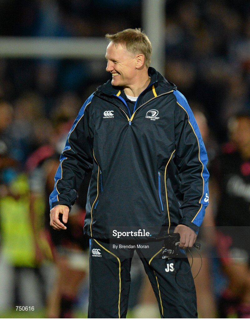 17 May 2013; Leinster head coach Joe Schmidt after the game. Amlin Challenge Cup Final 2012/13, Leinster v Stade Francais, RDS, Ballsbridge, Dublin. Picture credit: Brendan Moran / SPORTSFILE