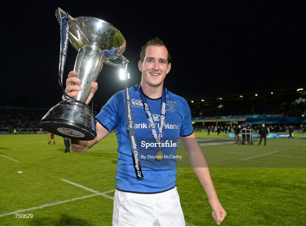 17 May 2013; Leinster's Devin Toner celebrates with the cup. Amlin Challenge Cup Final 2012/13, Leinster v Stade Francais, RDS, Ballsbridge, Dublin. Picture credit: Stephen McCarthy / SPORTSFILE