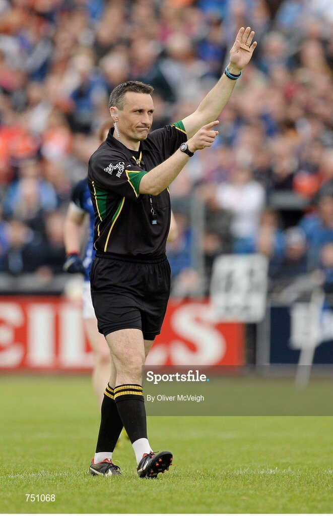 19 May 2013; Referee Maurice Deegan. Ulster GAA Football Senior Championship, Preliminary Round, Cavan v Armagh, Kingspan Breffni Park, Cavan. Picture credit: Oliver McVeigh / SPORTSFILE