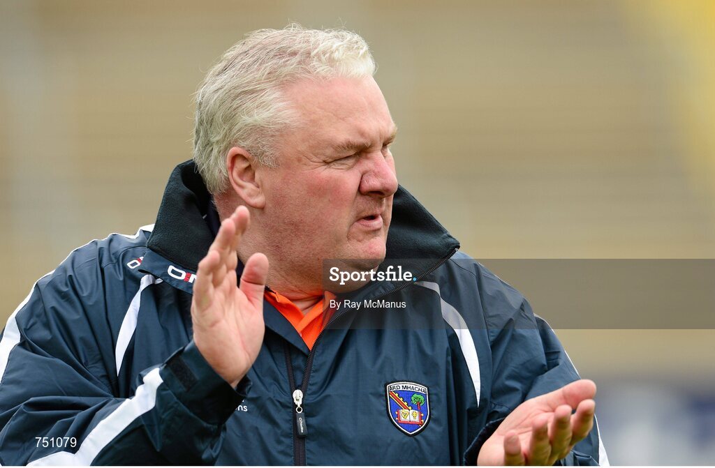 19 May 2013; The Armagh manager Paul Grimley before the game. Ulster GAA Football Senior Championship, Preliminary Round, Cavan v Armagh, Kingspan Breffni Park, Cavan. Picture credit: Ray McManus / SPORTSFILE