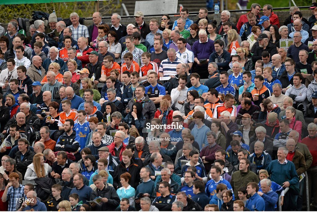 19 May 2013; A general view of the crowd on the terrace. Ulster GAA Football Senior Championship, Preliminary Round, Cavan v Armagh, Kingspan Breffni Park, Cavan. Picture credit: Oliver McVeigh / SPORTSFILE