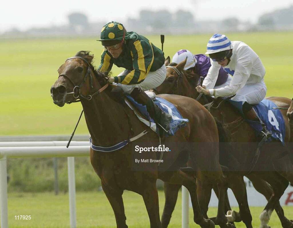 12 July 2003; Love Token, with Niall McCullagh up, on their way to winning The Irish Stallion Farms European Breeders Fund Fillies Handicap at the Curragh Racecourse, Co. Kildare. Picture credit; Matt Browne / SPORTSFILE *EDI*