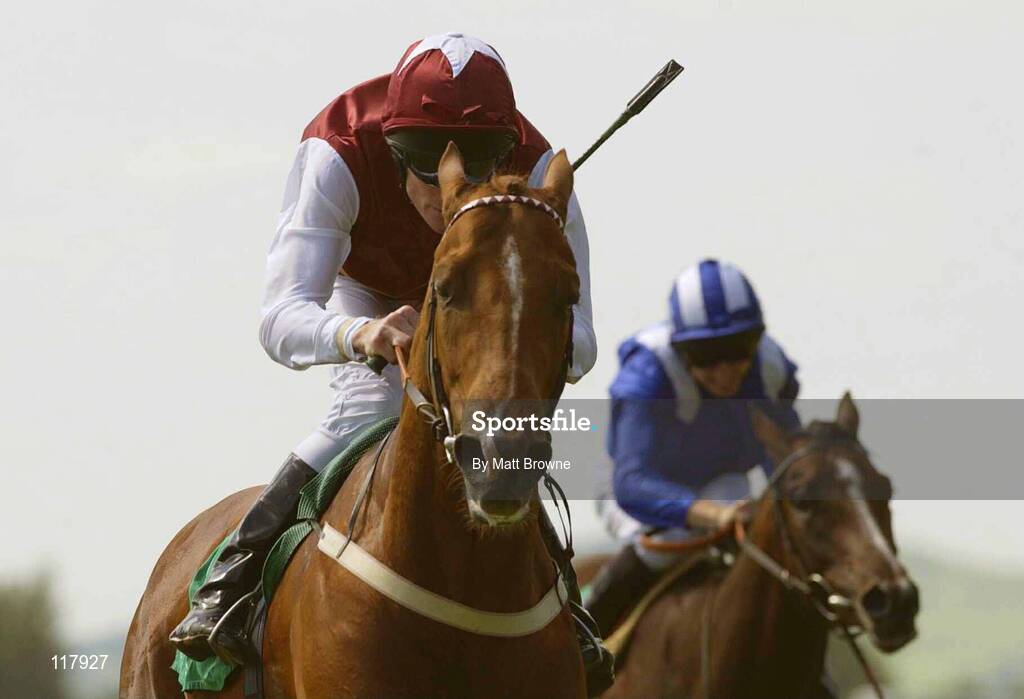 12 July 2003; Sea Dart, with Johnny Murtagh up, on their way to winning The Goffs International stakes at the Curragh Racecourse, Co. Kildare. Picture credit; Matt Browne / SPORTSFILE *EDI*
