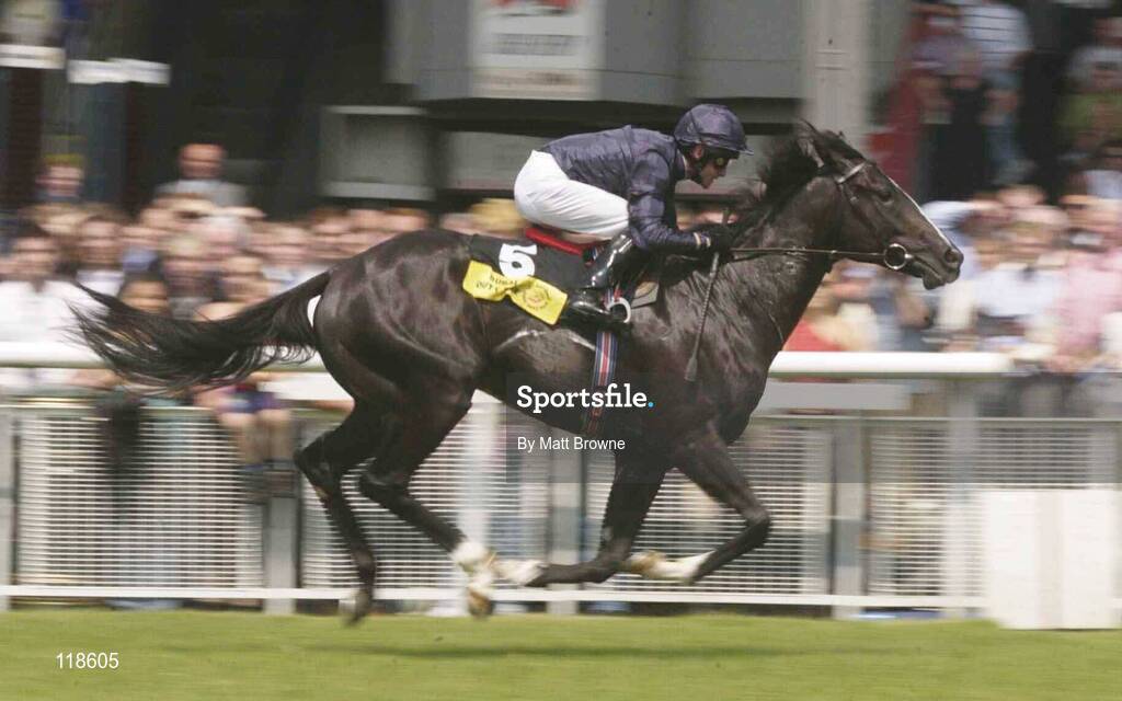13 July 2003; One Cool Cat, with Mick Kinane up, wins the Dubai Duty Free Anglesey Stakes at the Curragh Racecourse, Co. Kildare. Picture credit; Matt Browne / SPORTSFILE *EDI*