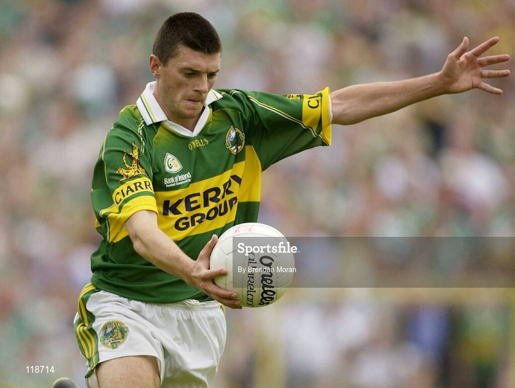 13 July 2003; Aodan MacGearailt, Kerry. Bank of Ireland Munster Senior Football Final, Kerry v Limerick, Fitzgerald Stadium, Killarney, Co Kerry. Picture credit; Brendan Moran / SPORTSFILE *EDI*