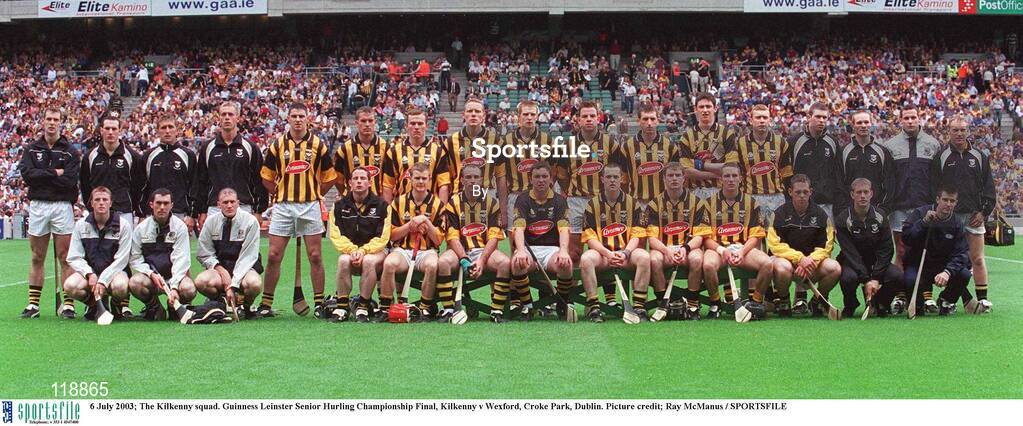 6 July 2003; The Kilkenny squad. Guinness Leinster Senior Hurling Championship Final, Kilkenny v Wexford, Croke Park, Dublin. Picture credit; Ray McManus / SPORTSFILE