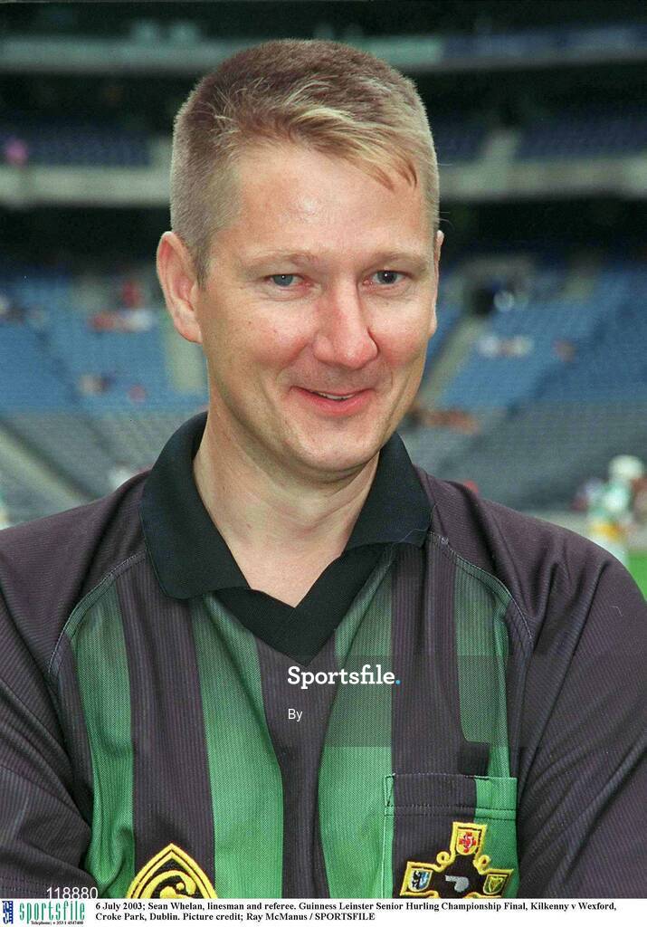 6 July 2003; Sean Whelan, linesman and referee. Guinness Leinster Senior Hurling Championship Final, Kilkenny v Wexford, Croke Park, Dublin. Picture credit; Ray McManus / SPORTSFILE