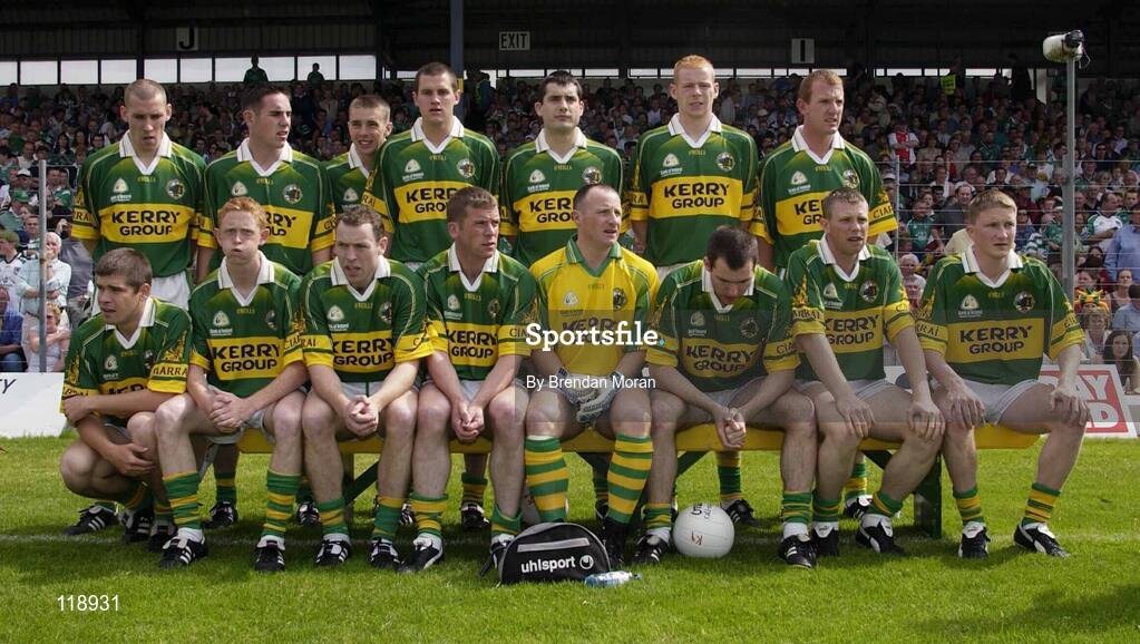 13 July 2003; The Kerry Senior Football team. Bank of Ireland Munster Senior Football Final, Kerry v Limerick, Fitzgerald Stadium, Killarney, Co Kerry. Picture credit; Brendan Moran / SPORTSFILE *EDI*