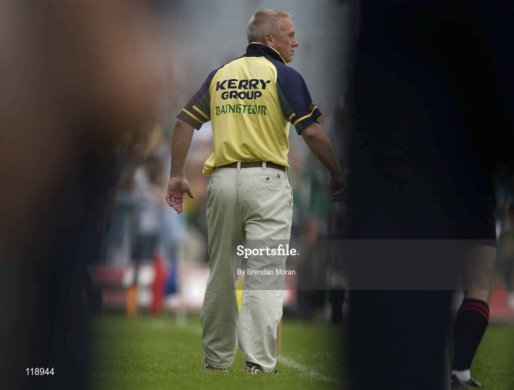 13 July 2003; Páidí Ó Sé, Kerry manager. Bank of Ireland Munster Senior Football Final, Kerry v Limerick, Fitzgerald Stadium, Killarney, Co Kerry. Picture credit; Brendan Moran / SPORTSFILE *EDI*