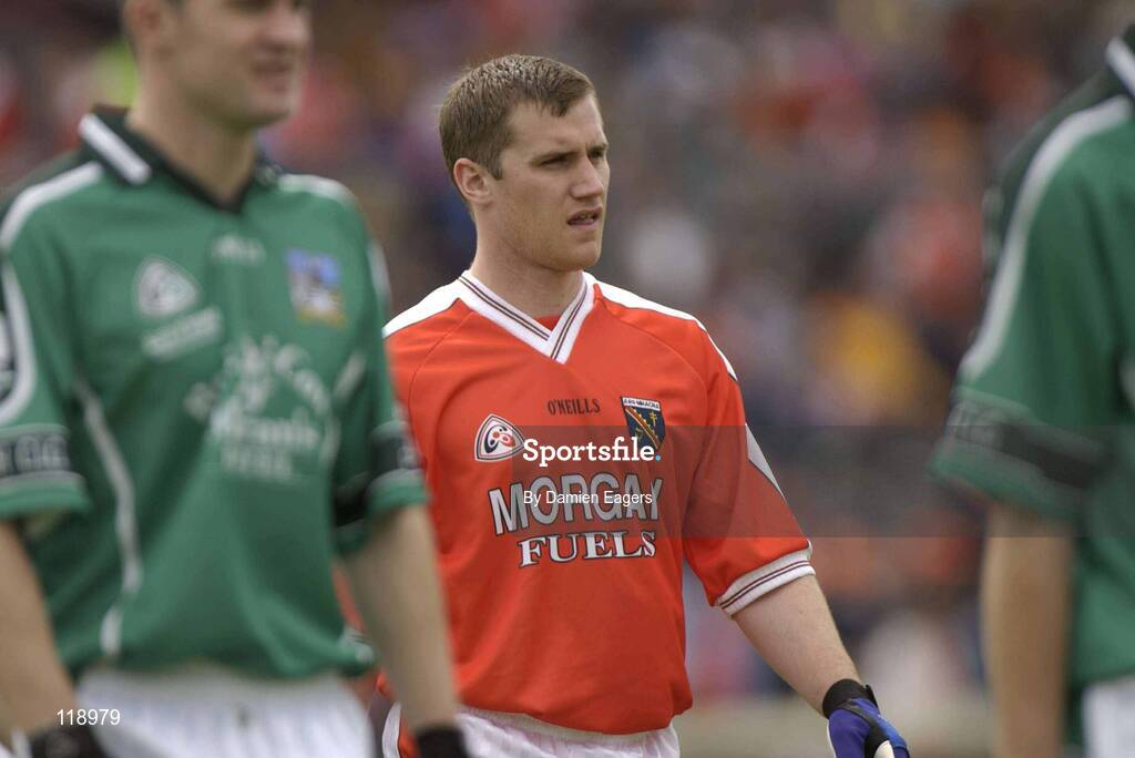 20 July 2003; Armagh's Tony McEntee pictured during the pre match parade. Bank of Ireland Senior Football Championship qualifier, Limerick v Armagh, Dr Hyde Park, Roscommon. Picture credit; Damien Eagers / SPORTSFILE *EDI*