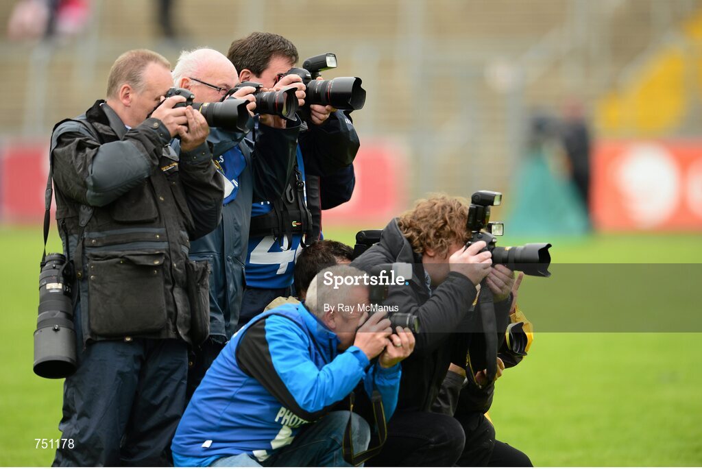 19 May 2013; Photographers at work. Ulster GAA Football Senior Championship, Preliminary Round, Cavan v Armagh, Kingspan Breffni Park, Cavan. Picture credit: Ray McManus / SPORTSFILE