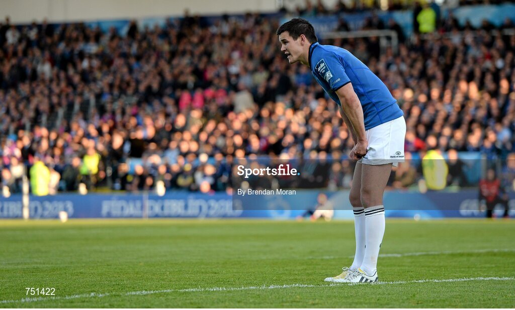 17 May 2013; Jonathan Sexton, Leinster. Amlin Challenge Cup Final 2012/13, Leinster v Stade Francais, RDS, Ballsbridge, Dublin. Picture credit: Brendan Moran / SPORTSFILE