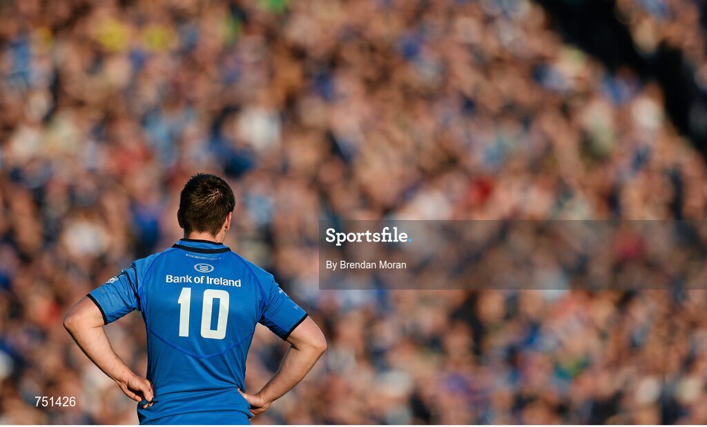17 May 2013; Jonathan Sexton, Leinster. Amlin Challenge Cup Final 2012/13, Leinster v Stade Francais, RDS, Ballsbridge, Dublin. Picture credit: Brendan Moran / SPORTSFILE