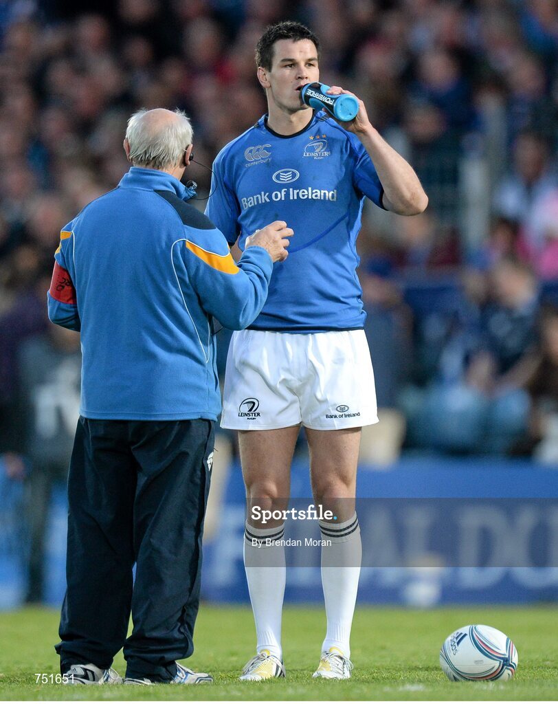 17 May 2013; Jonathan Sexton, Leinster. Amlin Challenge Cup Final 2012/13, Leinster v Stade Francais, RDS, Ballsbridge, Dublin. Picture credit: Brendan Moran / SPORTSFILE
