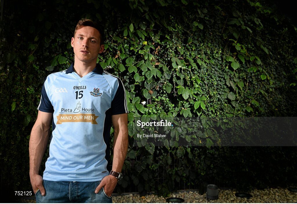22 May 2013; Dublin footballer Paul Flynn in attendance at the launch of the jersey initiative and Pieta House ‘MIND OUR MEN’ campaigin into Dublin GAA. The Gibson Hotel, Dublin. Picture credit: David Maher / SPORTSFILE