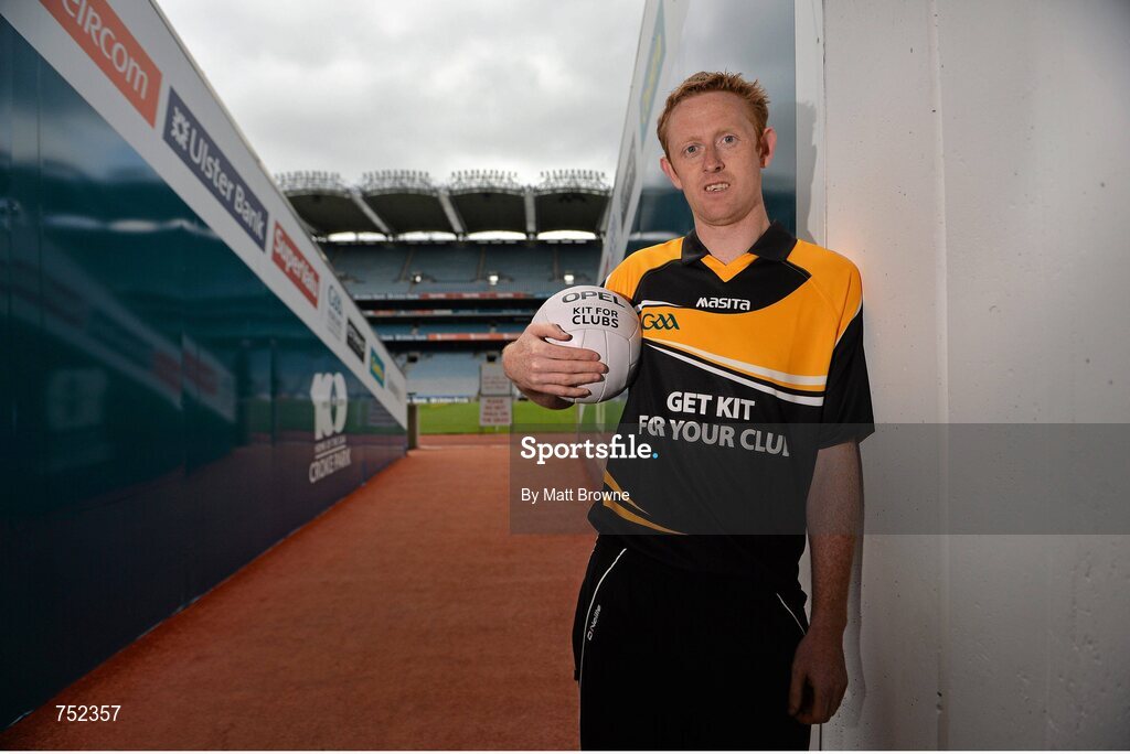 23 May 2013; Kerry footballer Colm Cooper pictured at the launch of Opel Kits for Clubs 2013 – For every test drive, car service or Opel purchase made through the Opel dealer network, your local GAA club is awarded points. Build up your points and redeem them against high quality kit for your club! Log onto opelkitforclubs.com and start earning points today. Support your local GAA club! Croke Park, Dublin. Picture credit: Matt Browne / SPORTSFILE