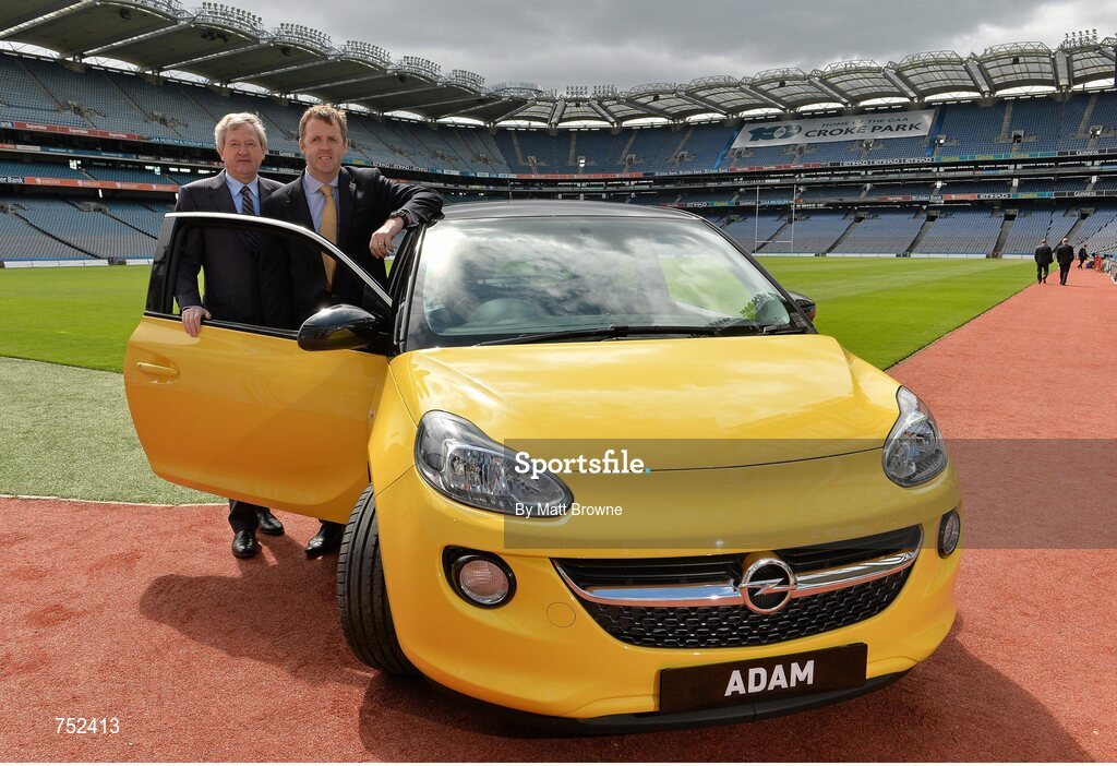 23 May 2013; Páraic Duffy, Ard Stiúrthóir of the GAA, and Dave Sheeran, Managung Director of Opel Ireland, pictured at the launch of Opel Kits for Clubs 2013 – For every test drive, car service or Opel purchase made through the Opel dealer network, your local GAA club is awarded points. Build up your points and redeem them against high quality kit for your club! Log onto opelkitforclubs.com and start earning points today. Support your local GAA club! Croke Park, Dublin. Picture credit: Matt Browne / SPORTSFILE