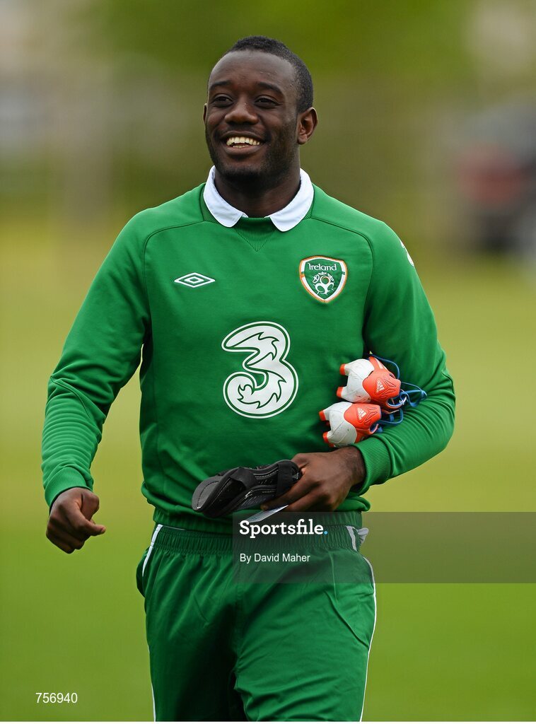 3 June 2013; Carel Tiofack, Republic of Ireland. Under-19 Friendly, Republic of Ireland v Ireland Colleges Selection. Johnstown House, Enfield, Co. Meath. Picture credit: David Maher / SPORTSFILE