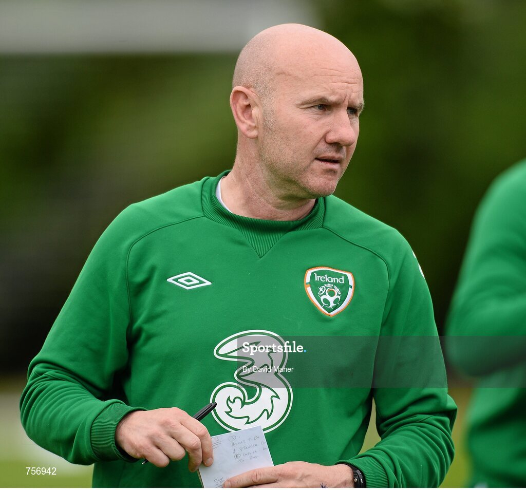 3 June 2013; Paul Doolin, Republic of Ireland Under-19 manager. Under-19 Friendly, Republic of Ireland v Ireland Colleges Selection. Johnstown House, Enfield, Co. Meath. Picture credit: David Maher / SPORTSFILE