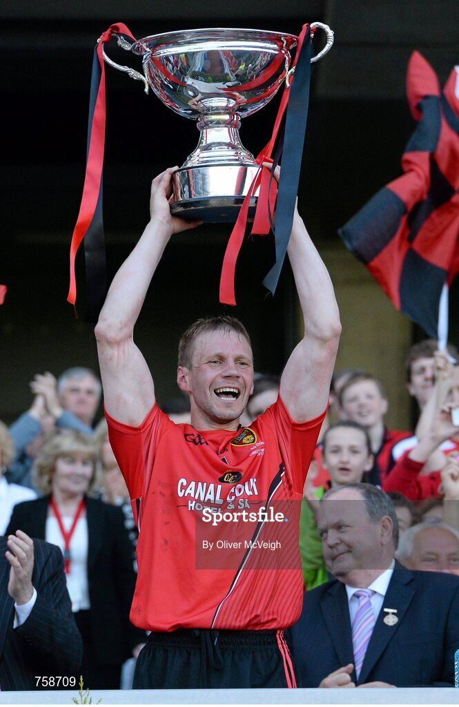8 June 2013; Down captain Paul Braniff lifts the Christy Ring cup. The Christy Ring Cup Final, Kerry v Down, Croke Park, Dublin. Picture credit: Oliver McVeigh / SPORTSFILE