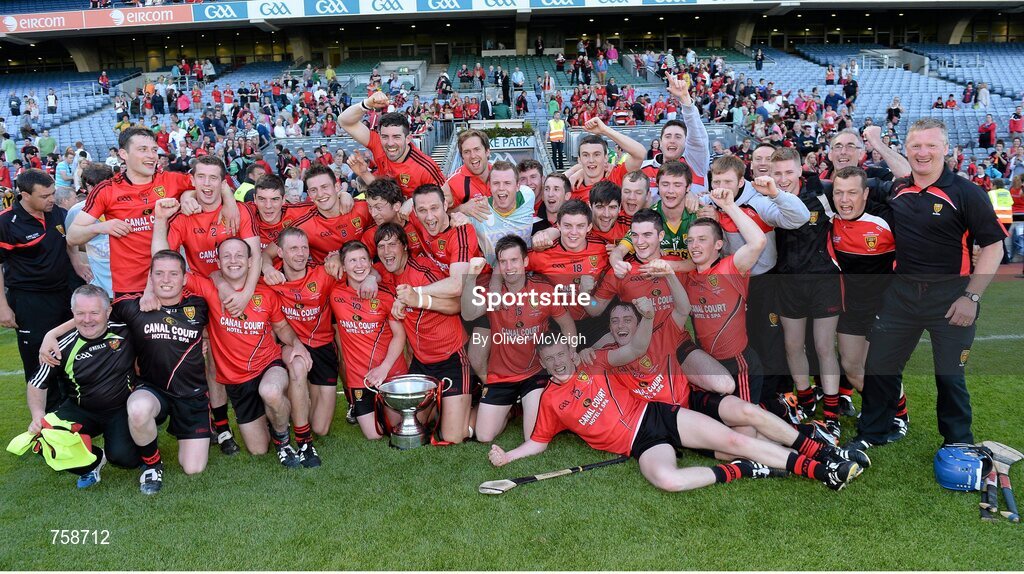 8 June 2013; The Down team celebrate with the Christy Ring Cup. The Christy Ring Cup Final, Kerry v Down, Croke Park, Dublin. Picture credit: Oliver McVeigh / SPORTSFILE